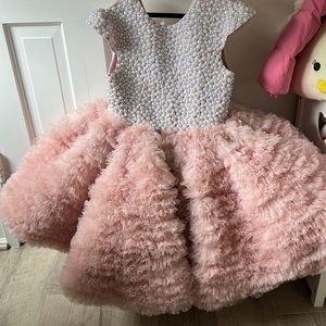Girls blush pink dress